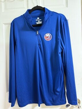 Fanatics Men’s New York Islanders Royal Blue Quarter-Zip Pullover Size Large
